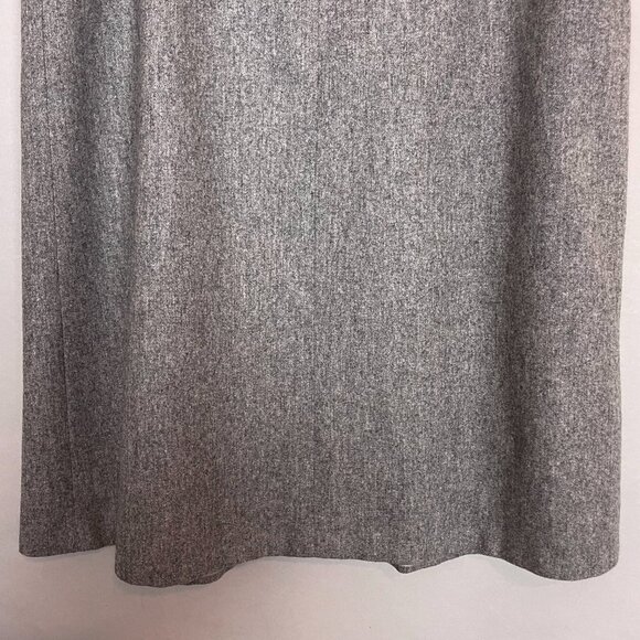 Vintage Wool Skirt Gray Pleated Simple Classic Modest Lined Professional Office - Picture 6 of 12